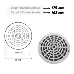 Hayward Grille Bonde De Fond Ancien Modèle COFIES Référence PDFX9938